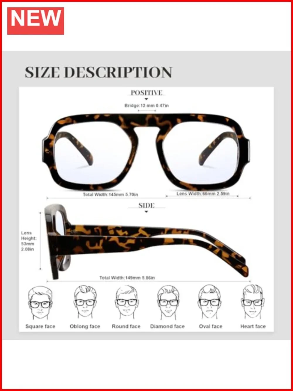 Blue Light Blocking Glasses Square Flat Top Computer TV Eyeglasses Anti